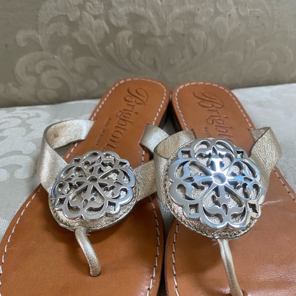 Brighton Alice Gold Sandals - Picture 2 of 12